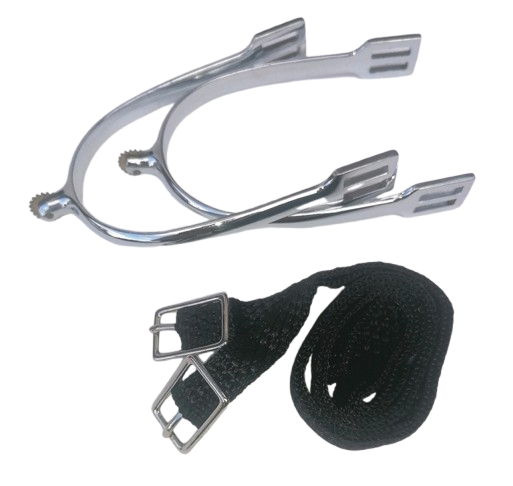 SPERONI DA DRESSAGE CROMATI CON CINTURINI